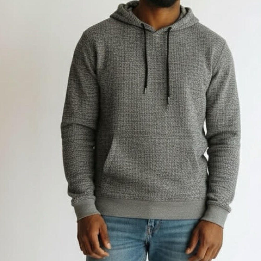 Hudson & Barrow Men’s Size 2X Gray Textured Hoodie
